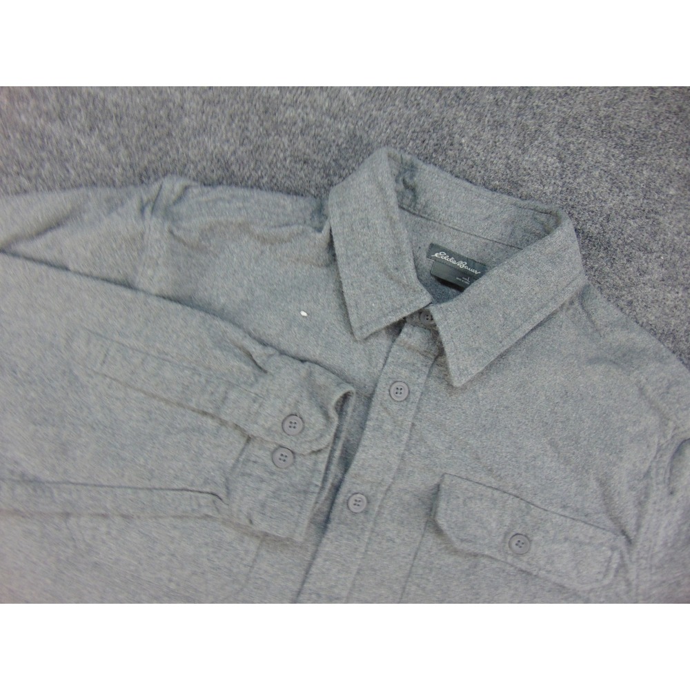 Eddie Bauer Chamios Shirt Mens Large Gray Button Up Gorpcore‎ Outdoor Utility